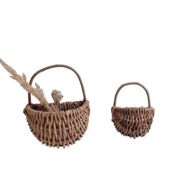 Set of 2 Wall Baskets Rustico