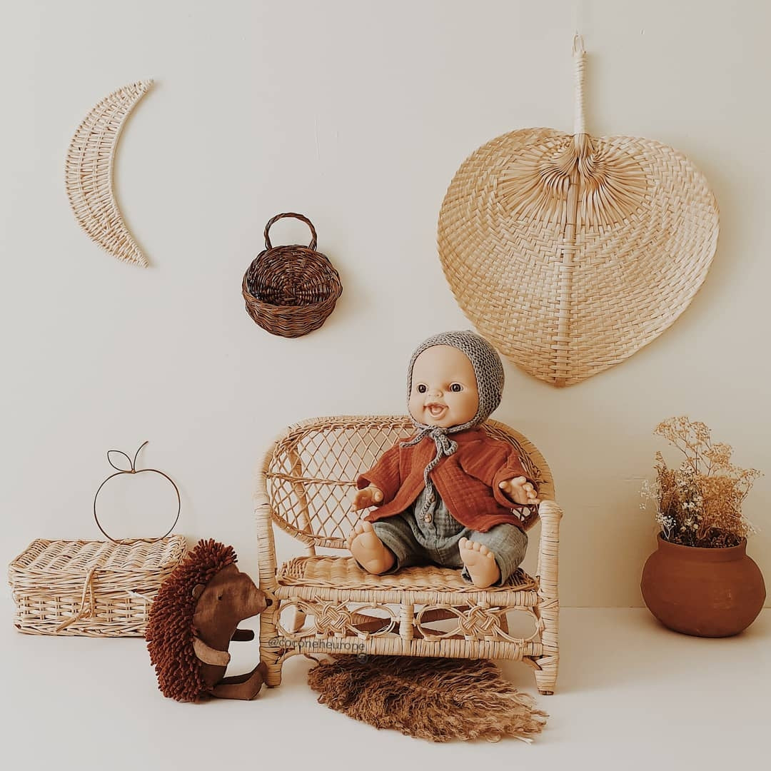 Rattan Kids Doll`s Chair Tata