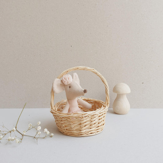 little rattan basket for kids parties coconeh basket mir with maileg mouse