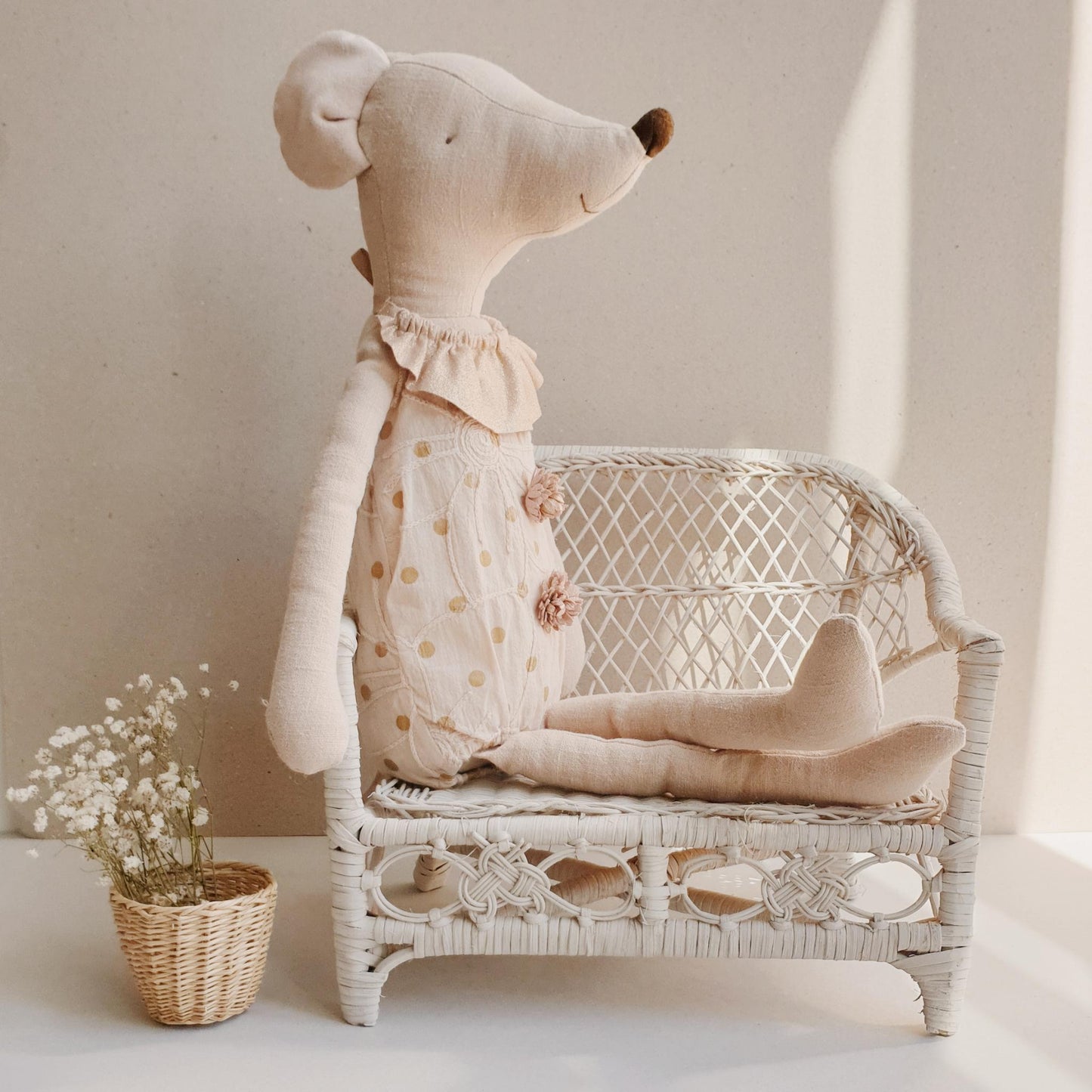 Rattan Kids Doll`s Chair Tata